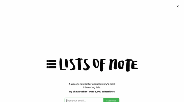 listsofnote.com
